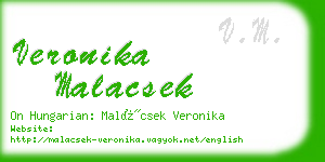 veronika malacsek business card